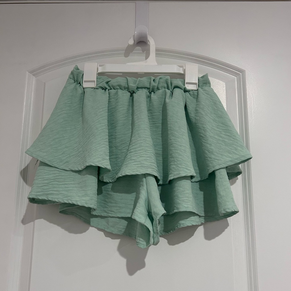 Altar'd State Light Green Layered Shorts
